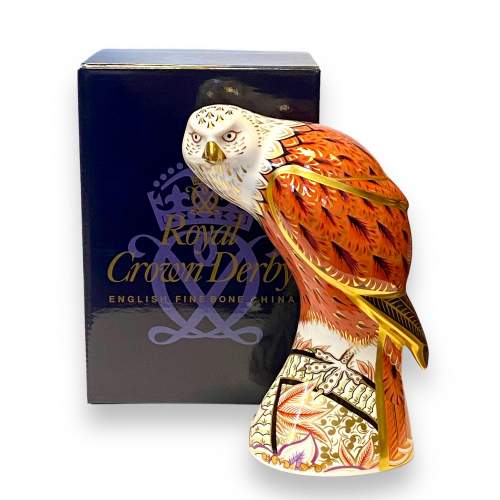 Royal Crown Derby Paperweight of a Red Kite image-1