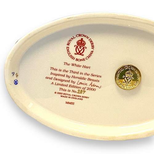 Royal Crown Derby Paperweight of The White Hart image-4