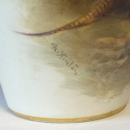 Royal Worcester Pheasants Vase by James Stinton image-2