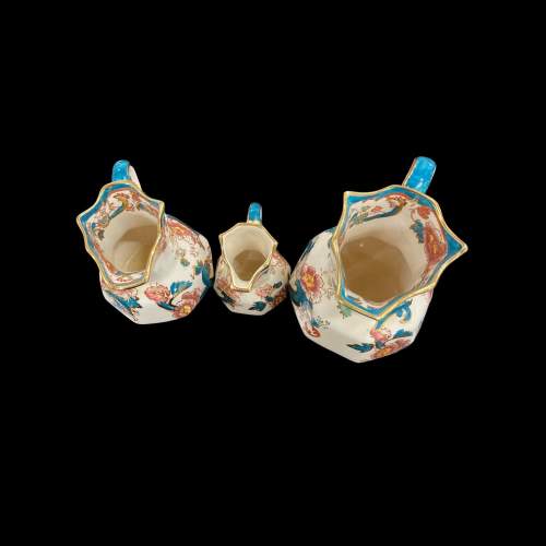 Rare Set of Three Graduated Jugs by Masons in the Java Pattern image-5