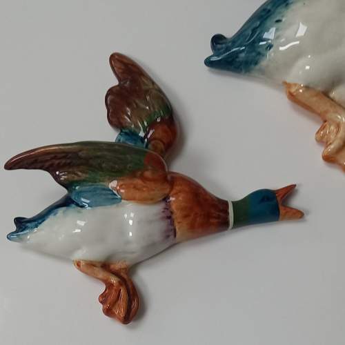 Set of 3 Retro Graduated Beswick Flying Duck Wall Plaques image-4