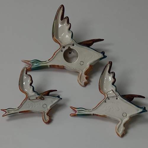 Set of 3 Retro Graduated Beswick Flying Duck Wall Plaques image-5