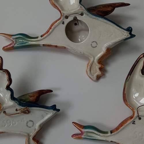 Set of 3 Retro Graduated Beswick Flying Duck Wall Plaques image-6