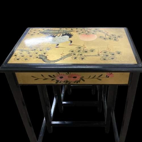 Chinese Lacquered Nest of Four Tables image-2