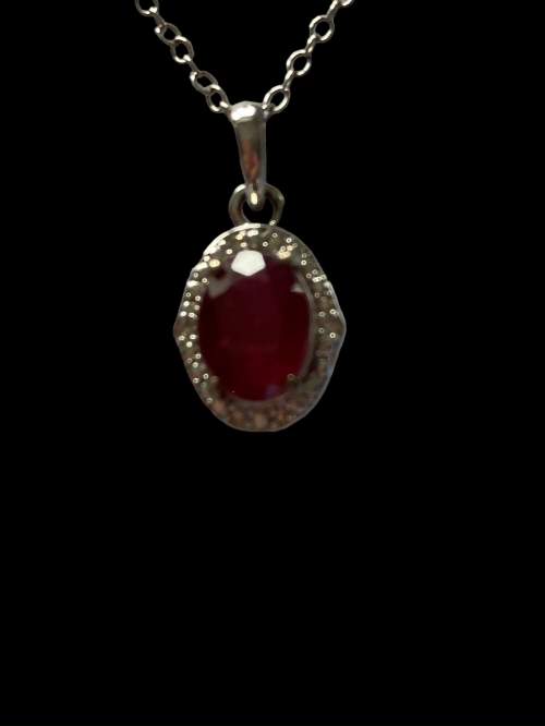 Madagascon Ruby and Diamond Pendant Set image-2