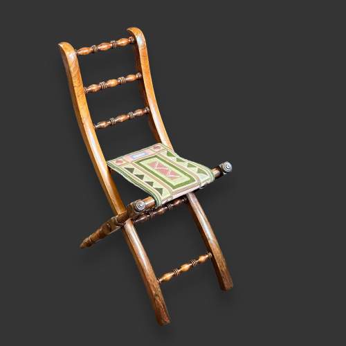 Victorian Rosewood Childs Folding Chair image-1