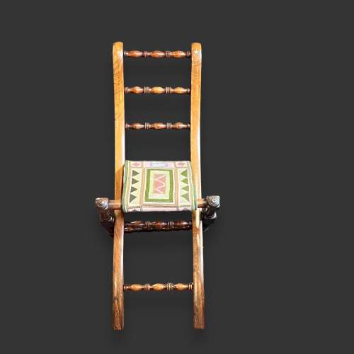 Victorian Rosewood Childs Folding Chair image-2