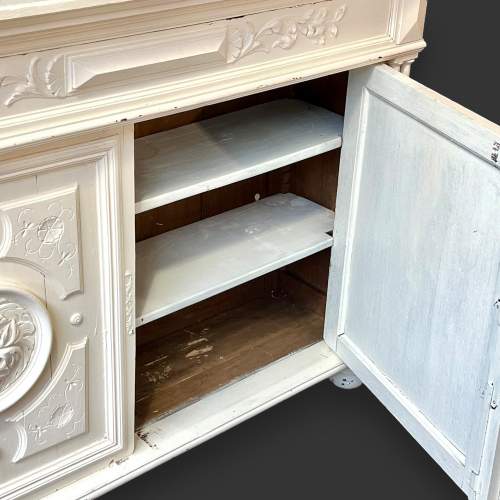 19th Century French Painted Carved Oak Buffet image-5