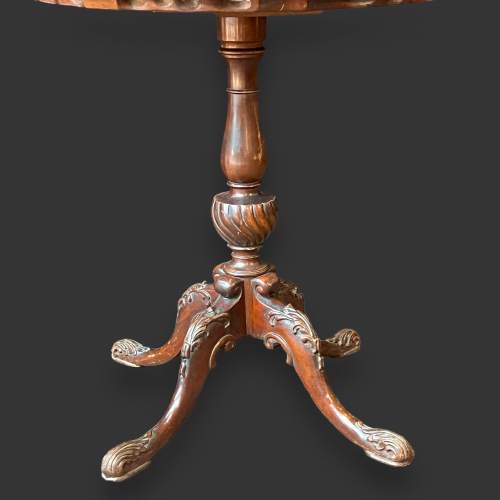 Victorian Carved Mahogany Leather Topped Pedestal Table image-5