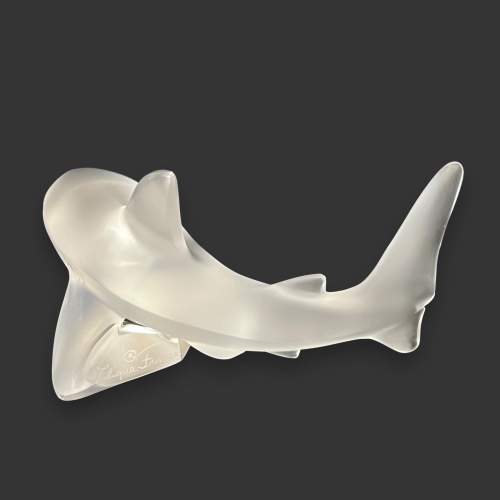 Lalique Frosted Glass Shark image-4