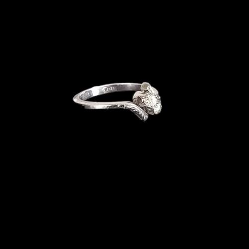 18ct Gold Diamond Crossover Ring image-2