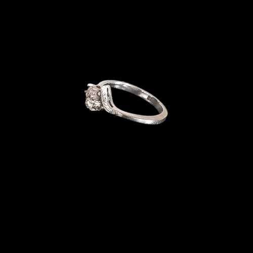18ct Gold Diamond Crossover Ring image-3