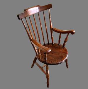 A 19th Century Beech and Elm Penny Seat Chair