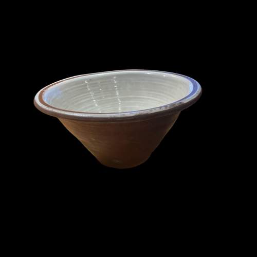 19th Century Glazed Terracotta Dairy Bowl image-4