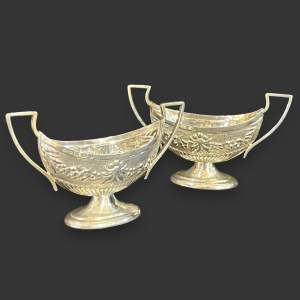 Pair of Late Victorian Sterling Silver Salts