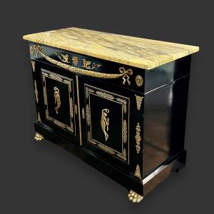 Napoleon III Ebonised Oak Side Cabinet