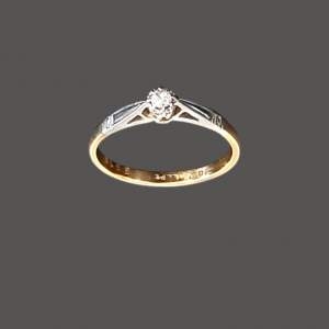 18ct Gold Platinum Palladium Diamond Ring