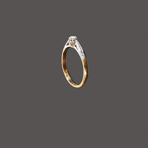 18ct Gold Platinum Palladium Diamond Ring image-3