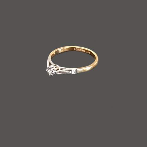 18ct Gold Platinum Palladium Diamond Ring image-4