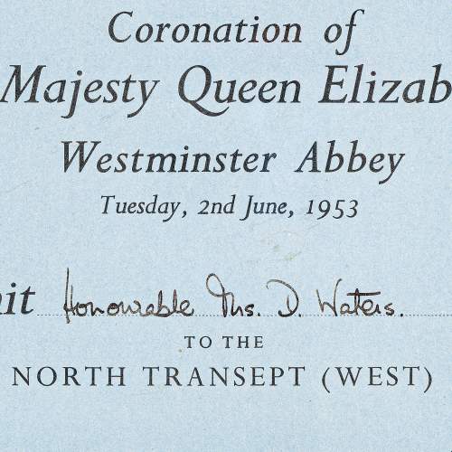 Original Framed Ticket to the Coronation of Queen Elizabeth II image-4
