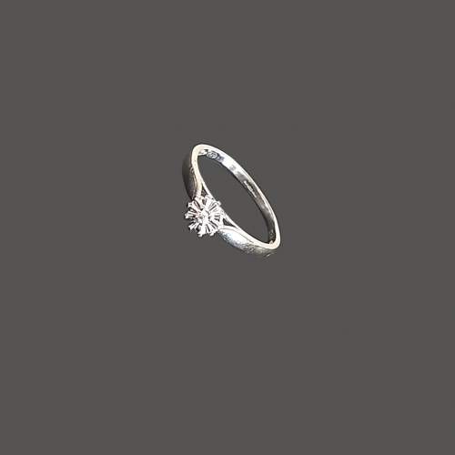 Gold Solitaire Diamond Ring image-1