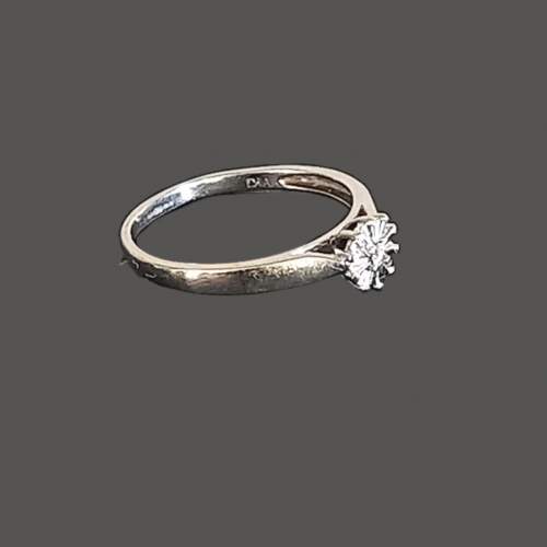 Gold Solitaire Diamond Ring image-3