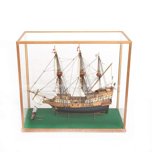 A Quality Scratch Built Large Cased Model of the Ship Golden Hind image-2