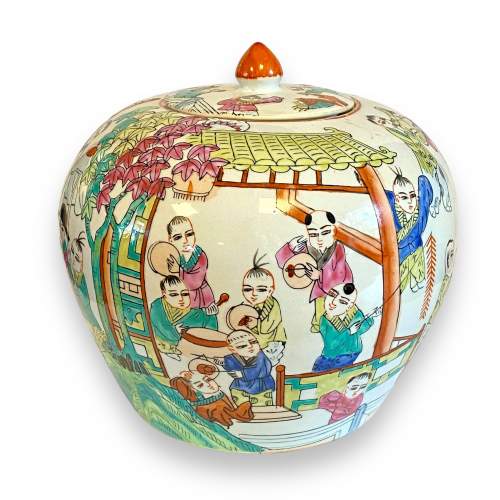 Chinese Hand Painted Ginger Jar image-1
