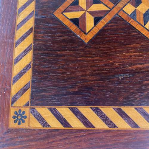 Victorian Marquetry Jewellery Work Box With Original Key image-6