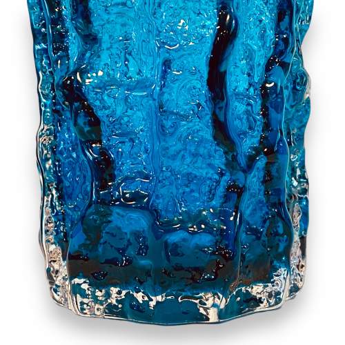 Whitefriars Glass Kingfisher Blue Bark Vase image-3