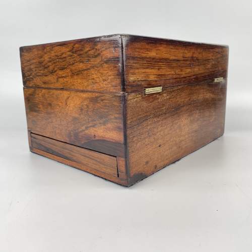 Large Rosewood Jewellery Box with Hidden Sprung Drawer Circa 1880-1900 image-5