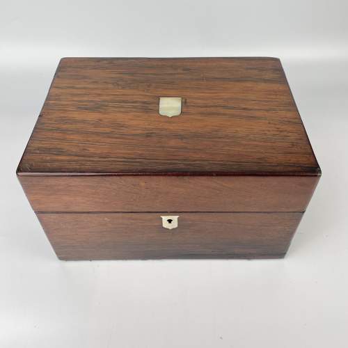Large Rosewood Jewellery Box with Hidden Sprung Drawer Circa 1880-1900 image-6