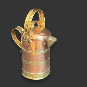 Copper and Brass Milk Bucket