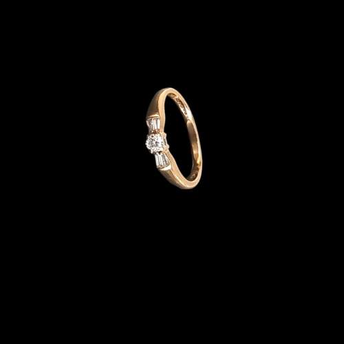 18ct Gold 0.25ct Diamond Art Deco Style Ring image-6