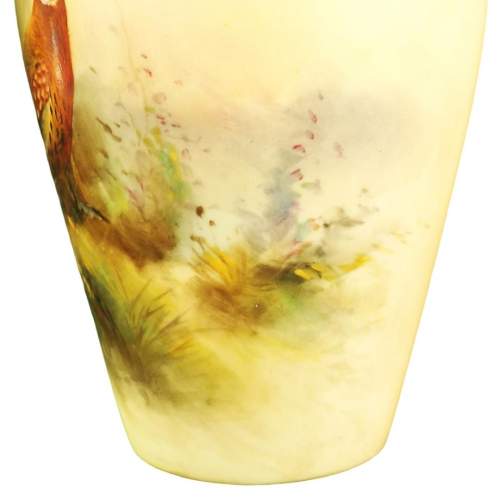 Edwardian Royal Worcester James Stinton Hand Painted Vase image-4