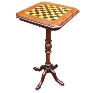 Victorian Coromandel and Satin Wood Inlaid Mahogany Games Table