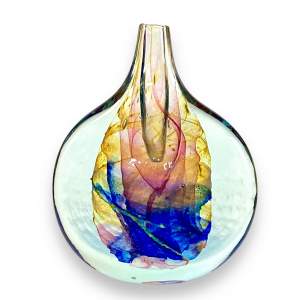 Isle of Wight Lollipop Art Glass Vase