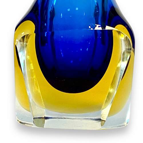 Murano Faceted Teardrop Art Glass Vase image-3