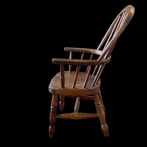 19th Century Ash and Elm Childs Windsor Chair image-3