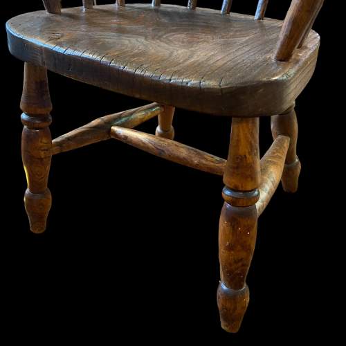 19th Century Ash and Elm Childs Windsor Chair image-6