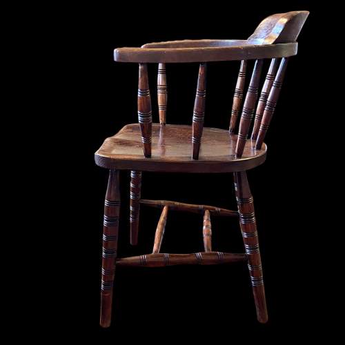 Early 20th Century Ash and Elm Smokers Bow Chair image-3