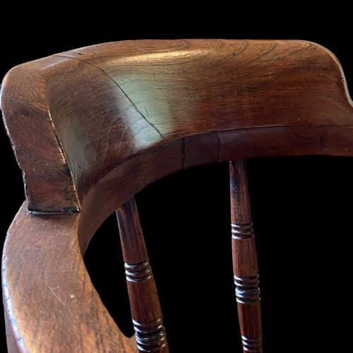 Early 20th Century Ash and Elm Smokers Bow Chair image-5