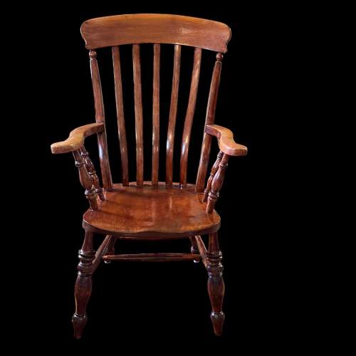 Early 20th Century Stained Beech Grandfather Chair image-2