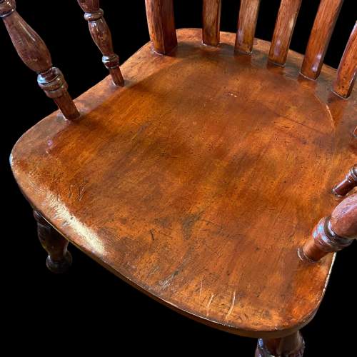 Early 20th Century Stained Beech Grandfather Chair image-5