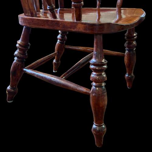 Early 20th Century Stained Beech Grandfather Chair image-6