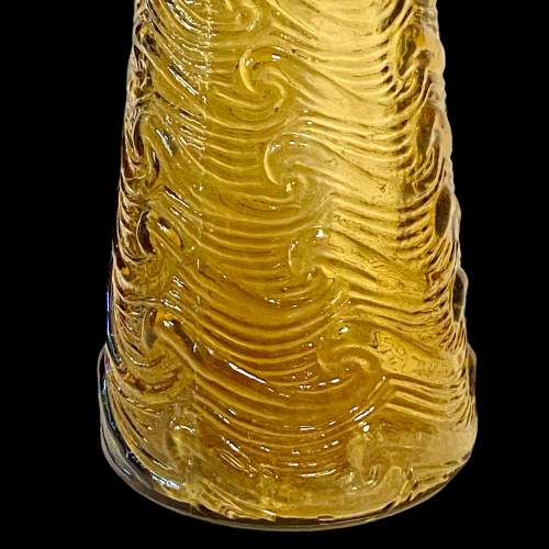 Empoli Italian Amber Glass Genie Bottle image-4