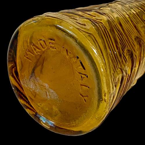 Empoli Italian Amber Glass Genie Bottle image-5