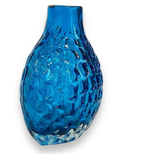 Whitefriars Glass Kingfisher Blue Onion Vase image-2
