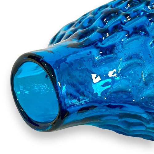 Whitefriars Glass Kingfisher Blue Onion Vase image-3