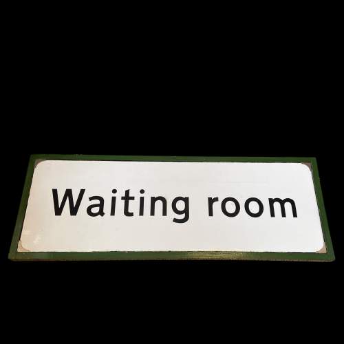 Waiting Room Enamel Sign image-1